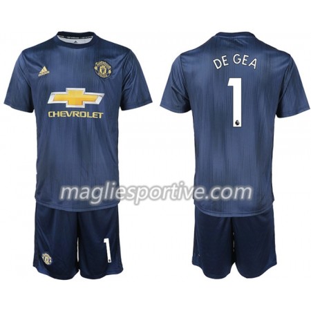 Completo Calcio Manchester United DE GEA 1 Bambino Divisa Terza 2018/2019